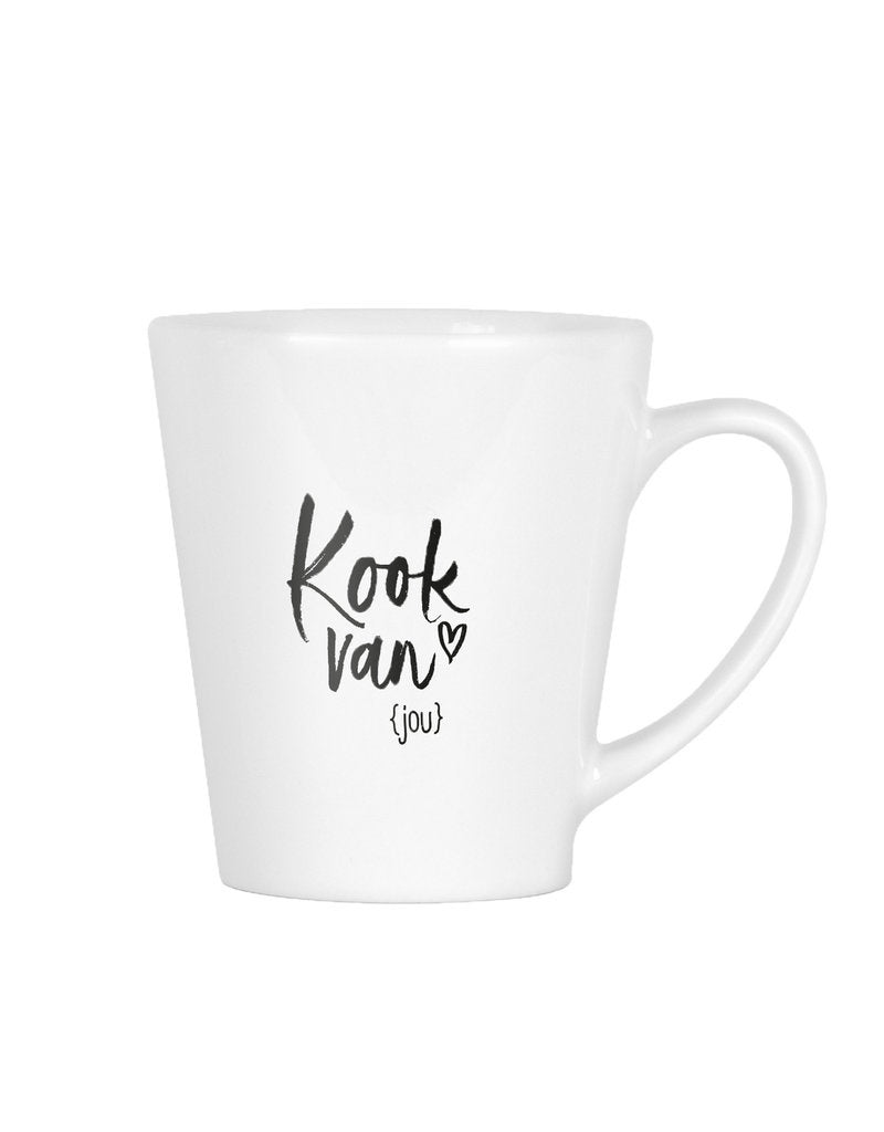 Koffiebeker met de tekst 'Kook van jou'