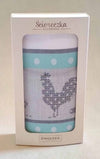Theedoek Kippen turquoise