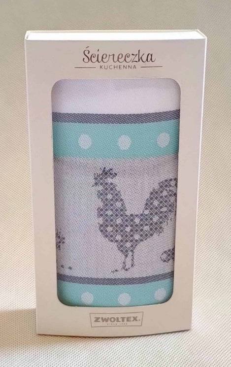 Theedoek Kippen turquoise
