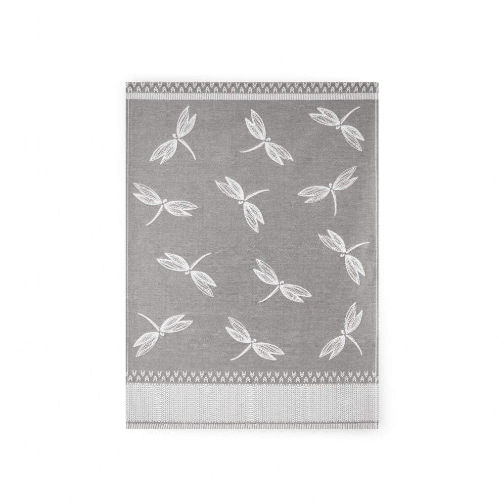 Theedoek Libelle grijs