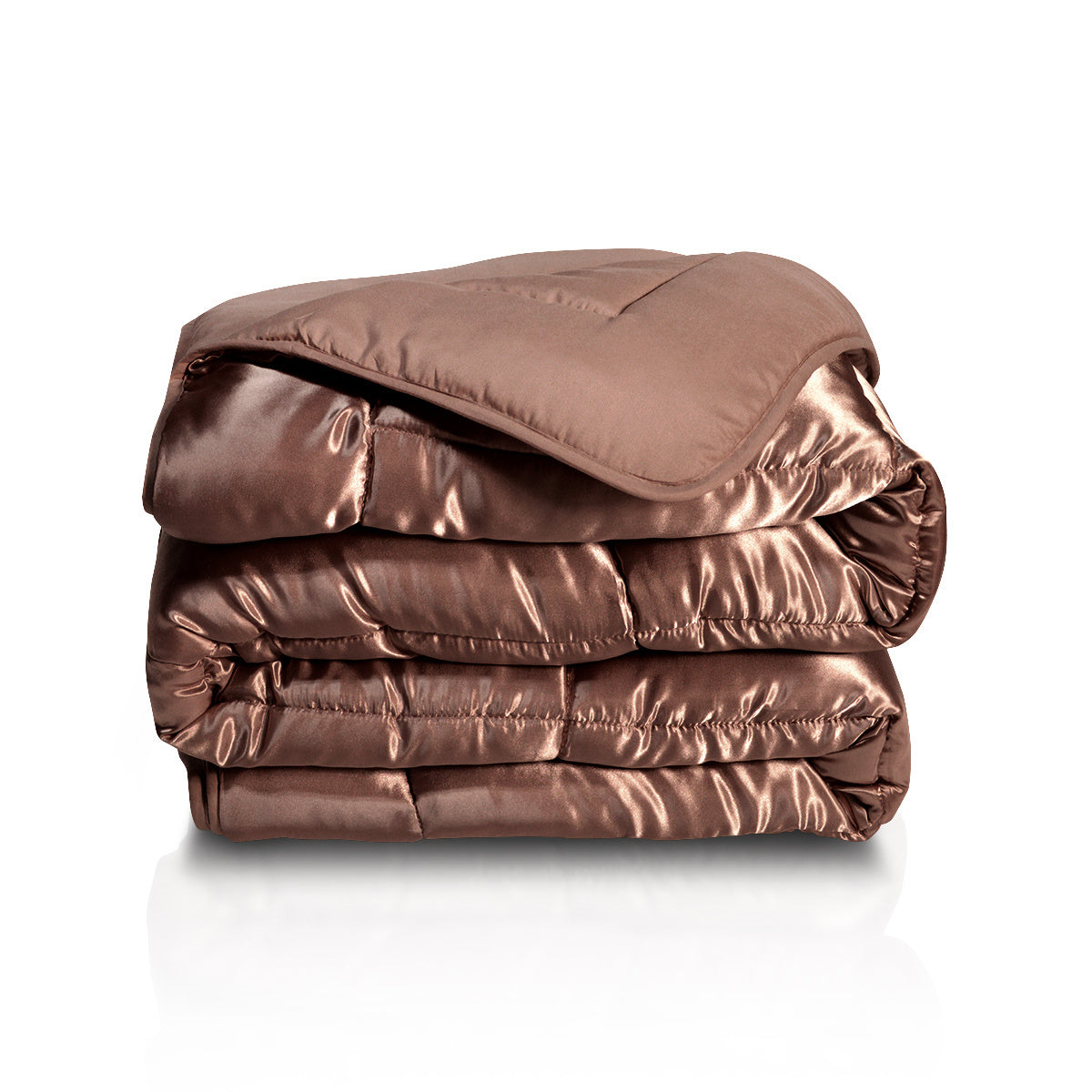 Eazy dekbed en overtrek in 1 - Glans satijn - 250 gsm - Bronze