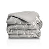 Easy dekbed en overtrek in 1 - Glans satijn - 250 gsm - Silver Grey