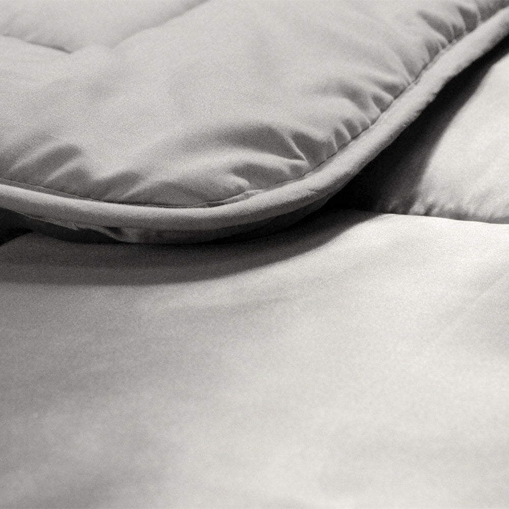 Easy dekbed en overtrek in 1 - Glans satijn - 250 gsm - Silver Grey