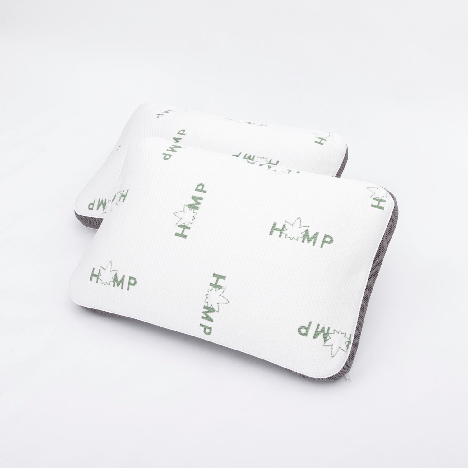 Traagschuim Hoofdkussen met 3D-rand - Hennep/katoen - 40x60 cm - (2stuks)