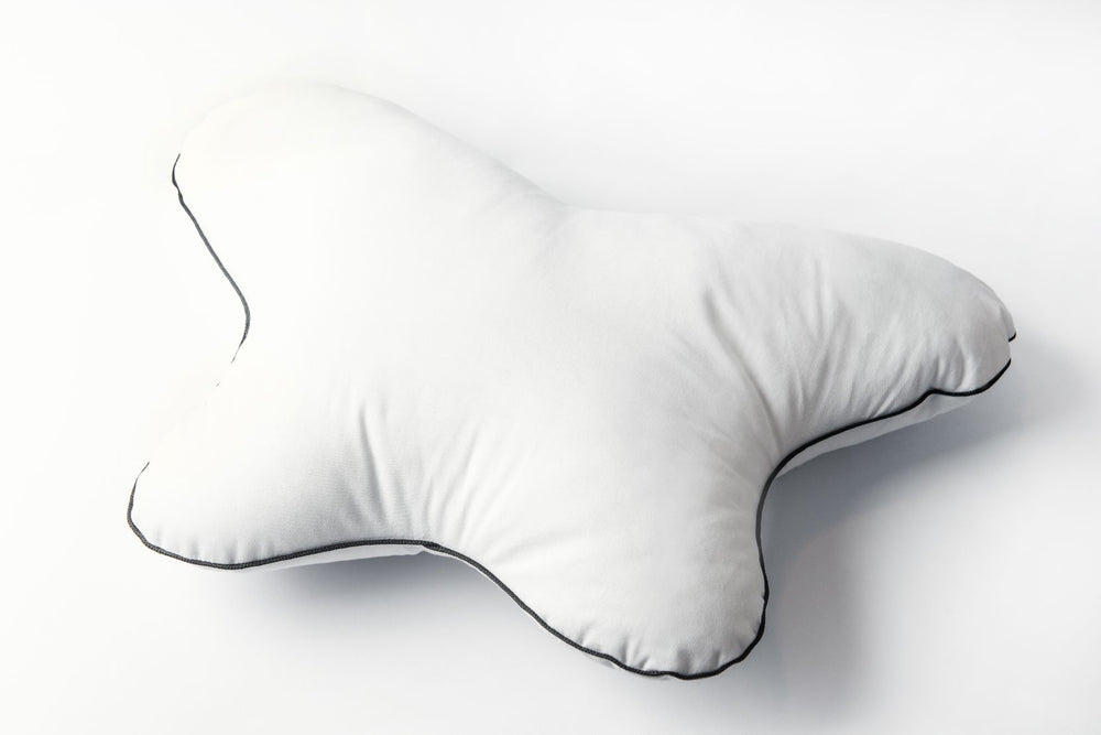 Vlinder hoofdkussen met latex vulling - tijk: 100% katoen 50x55 cm